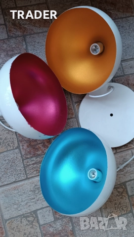 Алуминиев лампион пендел лампа абажур осветително тяло тройка, снимка 3 - Лампи за таван - 49985579