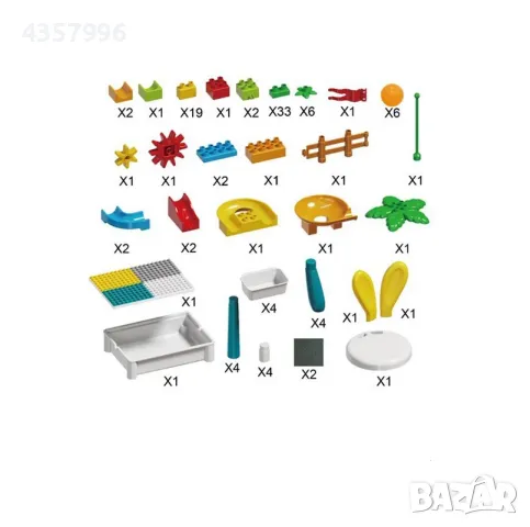 Детска масичка, Конструктор, Със столче за деца , снимка 2 - Конструктори - 48999073