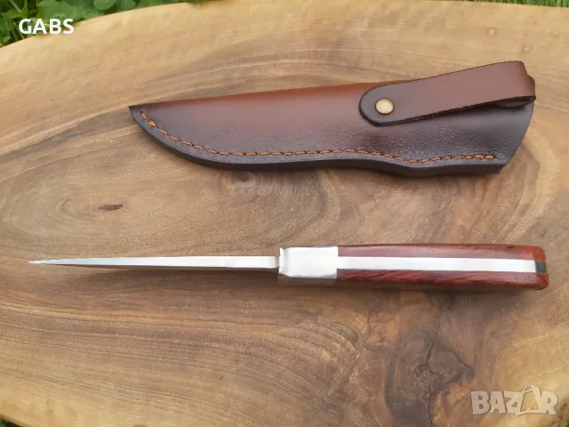 Ловен нож ръчна изработка с кожена кания,фултанг,LN401, снимка 5 - Ножове - 49961326