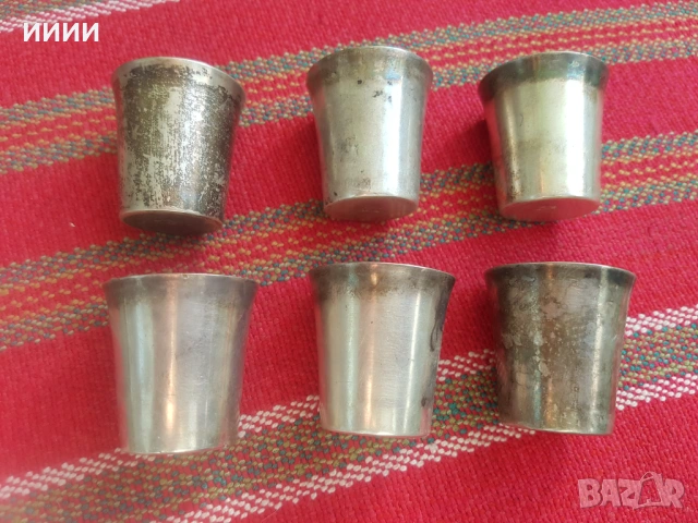 Посребрена чаша 6 бр, снимка 2 - Антикварни и старинни предмети - 53255093