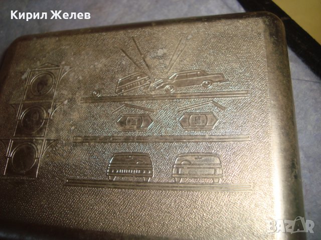 РЯДКА ФИГУРАЛНО ОРНАМЕНТИРАНА СРЕБРИСТА ВИНТИДЖ ТАБАКЕРА 32185, снимка 10 - Колекции - 38289044