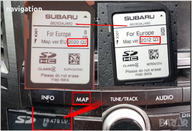 🇧🇬 🇲🇦🇵 2022 SD карта ъпдейт навигация СУБАРУ Subaru Impreza/XV/Forester/Legacy Outback EU/USA, снимка 5 - Аксесоари и консумативи - 31081607