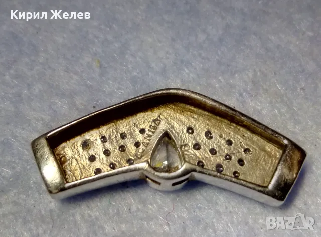 CANISA 925 ШАРМАНТЕН СКЪПОЦЕНЕН СРЕБЪРЕН ПЕНДАНТ РОДИРАНО СРЕБРО 925 с ПРЕКРАСНИ ЦИРКОНИ 60351, снимка 2 - Колиета, медальони, синджири - 50340575