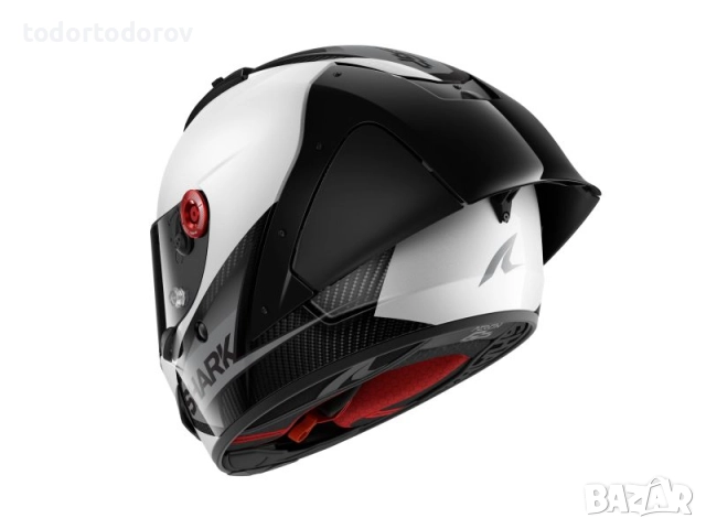 Мото Каска SHARK AERON GP BLANK SP White Official FIM MotoGP Helmet, снимка 4 - Аксесоари и консумативи - 52903260