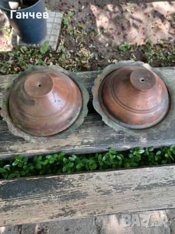 Медни чинии с капаци, снимка 2 - Антикварни и старинни предмети - 42428113