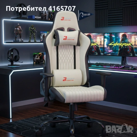 Геймърски стол, снимка 3 - Дивани и мека мебел - 54043747