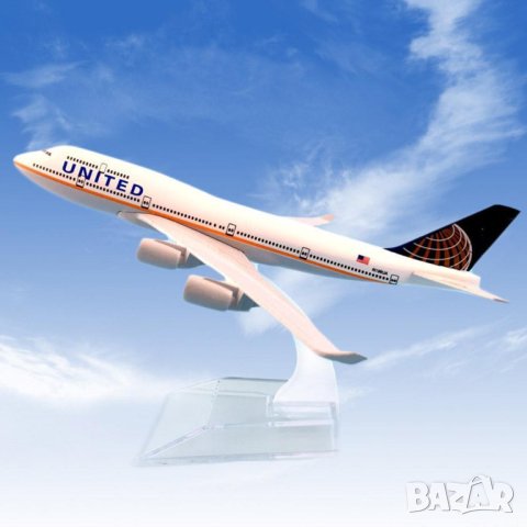 Боинг 747 самолет модел макет United USA метален B747