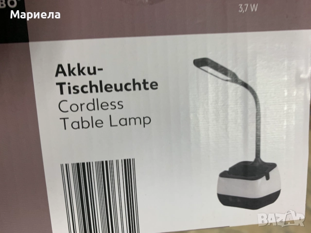 Настолна лампа с акумулаторна батерия, снимка 4 - Настолни лампи - 52689709