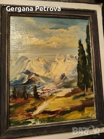 Картина масло с дървена рамка