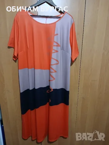 НОВА 4xl раз.58 ПРЕКРАСНА ЧЕРВЕНА ЛЯТНА РОКЛЯ ОТ ФИНО ТРИКО, снимка 6 - Рокли - 49589606