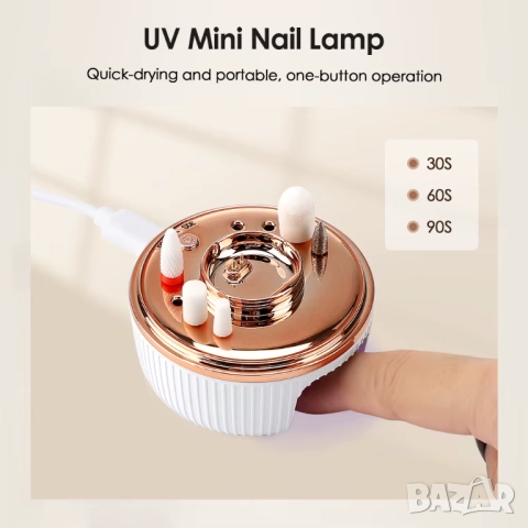 Безжична Електрическа пила, УВ лампа за нокти 2 в 1 маникюр и педикюр, снимка 5 - Електрически пили за пети - 52128719