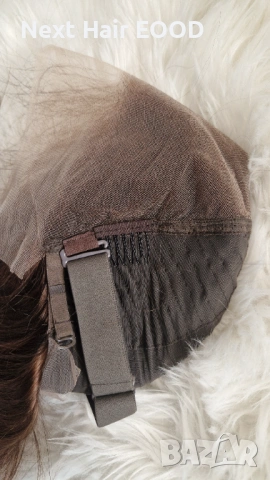 Естествена кафява перука 40 см, бразилски косъм, дантела 13x4, снимка 6 - Аксесоари за коса - 53294673