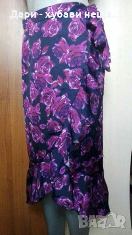 Дълга пола в лилаво на цветя🍀❤XS,S,M❤🍀арт.4283