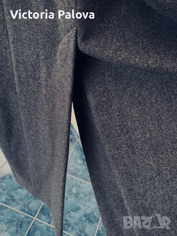 Дълго дизайнерско палто ANNA K вълна 80%, снимка 6 - Палта, манта - 44649815