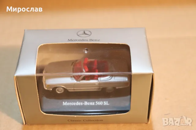 1:72 MERCEDES BENZ 560 SL ИГРАЧКА КОЛИЧКА ДИЛЪРСКИ МОДЕЛ, снимка 3 - Колекции - 49868063