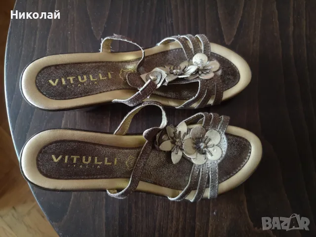 Италиански Дамски сандали от естествена кожа, снимка 2 - Сандали - 50152586