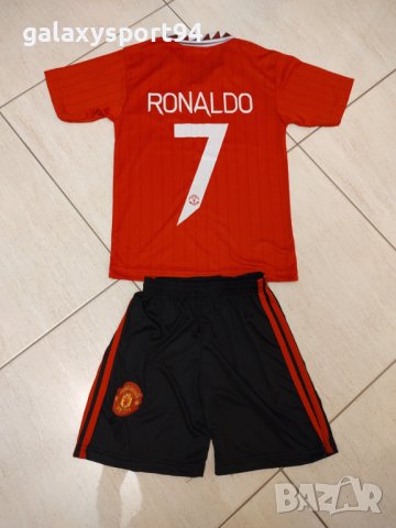CR7 тениска + Шорти + Калци Детски Екип Роналдо Манчестър 2023г Ново, снимка 4 - Футбол - 37553467