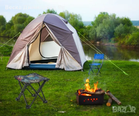 Преносима сгъваема табуретка за къмпинг, туризъм, риболов, плаж, снимка 6 - Други стоки за дома - 50038626