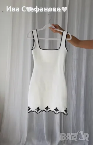🤍Нова къса бяла еластична парти коктейлна официална рокля zara Zara 