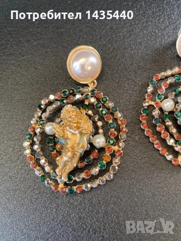 Ръчно изработени обеци от серията “Дом за ангели” на дизайнерката Анелия Милчева, снимка 2 - Обеци - 51110935