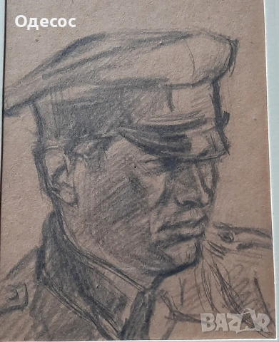 Владимир Димитров Майстора,рисунка на хартия,войник, снимка 2 - Антикварни и старинни предмети - 54262033