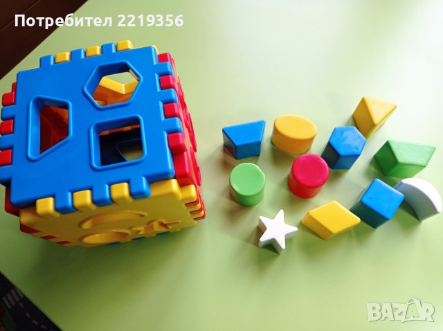 Образователни играчки - кубче и кофички с форми и цветове, пъзел с букви и цифри, снимка 4 - Образователни игри - 40107856