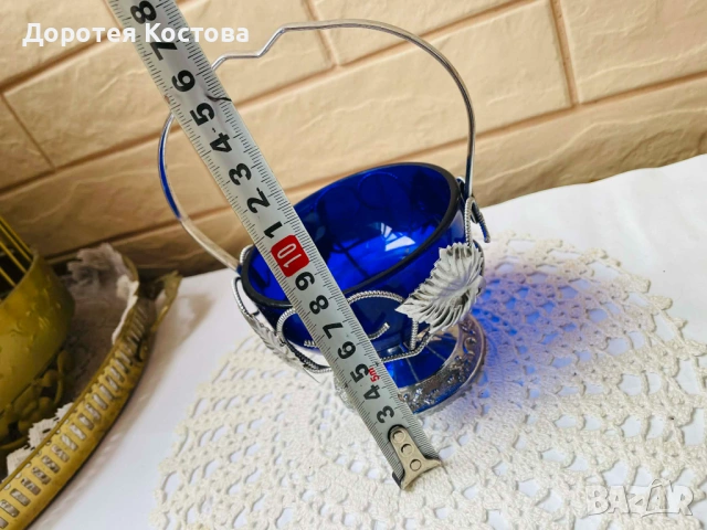 Красива посребрена захарница или бонбониера от Англия , снимка 10 - Антикварни и старинни предмети - 54229501