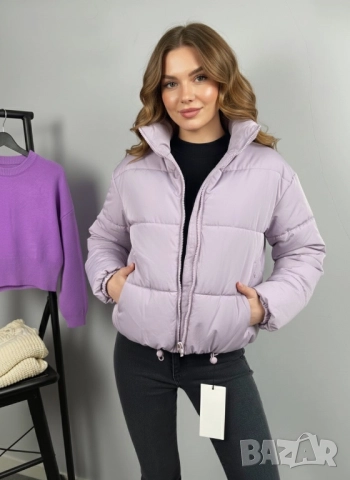 MANGO Дамско  зимно яке лилаво , снимка 2 - Якета - 47417484