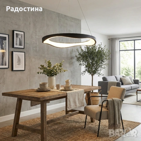 Модерна LED висяща лампа – 50W, Ø50 см | Чисто нова 