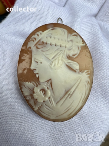 Стара сребърнa брошка / висулка - "Камея".   №7634, снимка 8 - Колиета, медальони, синджири - 52500791