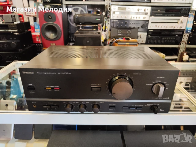 Уникален стерео усилвател Technics SU-V570 PXC cap. Две по 105 вата на 4 ома. В отлично техническо и, снимка 2 - Ресийвъри, усилватели, смесителни пултове - 51130359