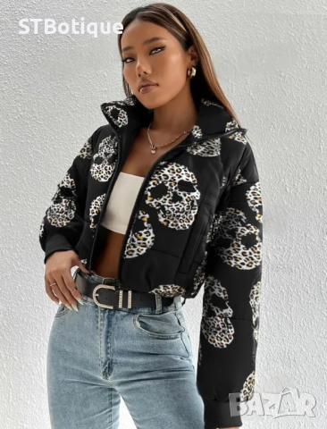 Дамско зимно палто с принт – STBoutique