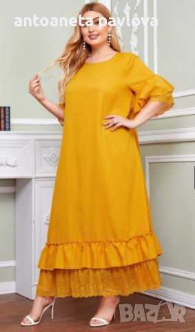 Дълга рокля с дантела 