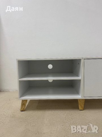 ТВ скрин VASAGLE, дължина 140 см с 2 врати, регулируем рафт, за телевизори до 65 инча, снимка 4 - Скринове - 52581414