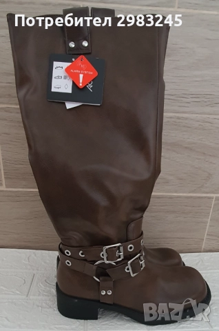 Дамски тъмнокафяви ботуши, снимка 2 - Дамски ботуши - 52796903