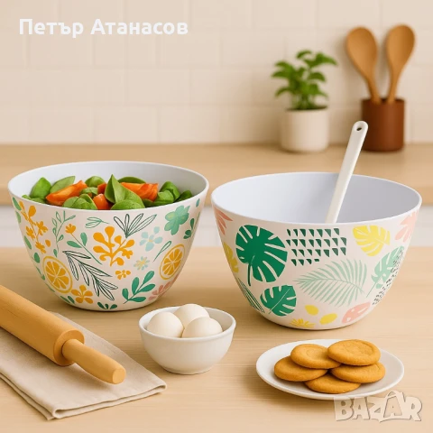 Меламинова купа 25см – шарен дизайн, снимка 1