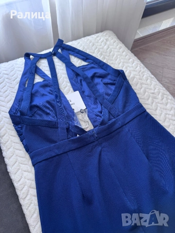 Лятна синя къса рокля, снимка 3 - Рокли - 54224139