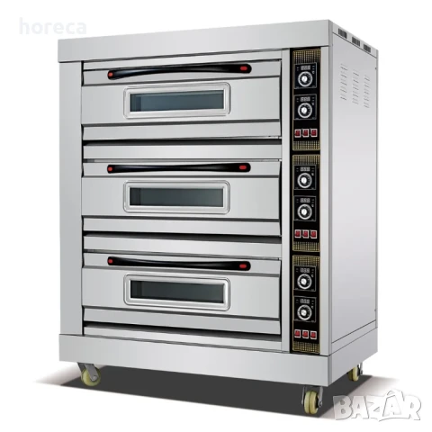 ПРОМОЦИЯ -10% Професионална пекарна - 3 нива, по 2 тави 40 Х 60 см на ниво, трифазна