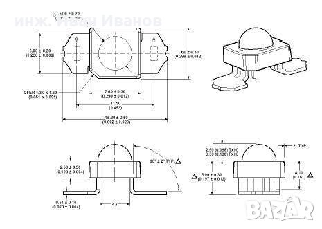 HPWS-FL00 RED LED 0.5W, 150mA, 30 degree, снимка 3 - Друга електроника - 31778791