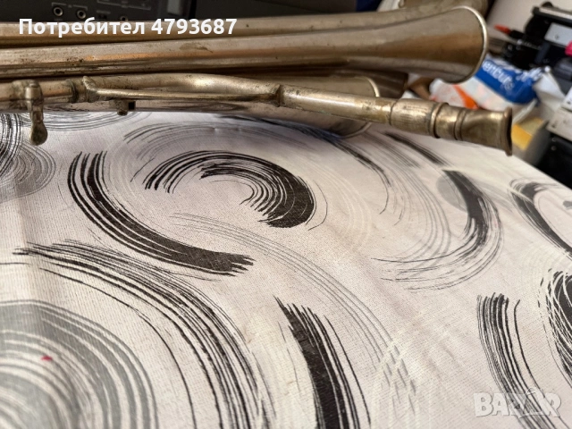 Ретро музикален инструмент фанфар, снимка 6 - Антикварни и старинни предмети - 54169001