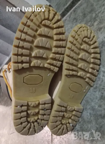 Мъжки бежови SROSS зимни боти 38 номер , снимка 4 - Мъжки боти - 48625921