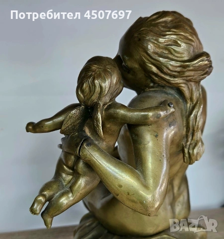бронзова склуптора на Венера и Купидон от 19-mu Bek. , снимка 3 - Антикварни и старинни предмети - 53100932