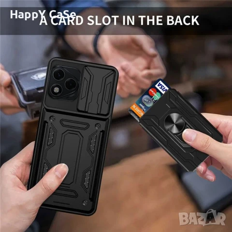 Honor 400 / 400 Lite / CARD SLOT Удароустойчив кейс калъф гръб със слот за карта, снимка 4 - Калъфи, кейсове - 50714232