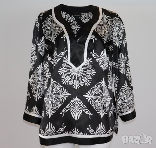 XXL Черно-бяла блуза от сатен Lane Bryant, снимка 1 - Туники - 31976113