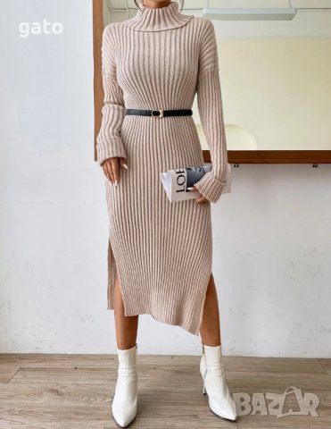 Дълга бежова туника, снимка 2 - Туники - 40404149