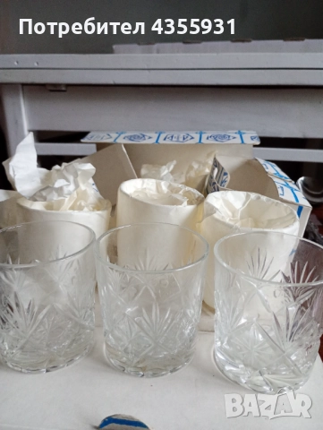 кристални чаши за водка стар български кристал с, снимка 5 - Антикварни и старинни предмети - 52142017