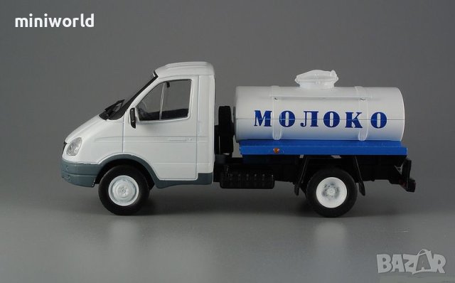 ГАЗ 3302 «Газель» Молоко 1994 - мащаб 1:43 на ДеАгостини моделът е нов в блистер, снимка 6 - Колекции - 42624283