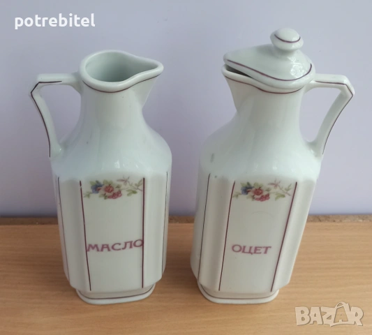 Порцеланови канички за оцет и мАсло - от средата на ХХ век