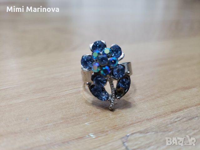 Пръстен с камъни Цвете, снимка 1
