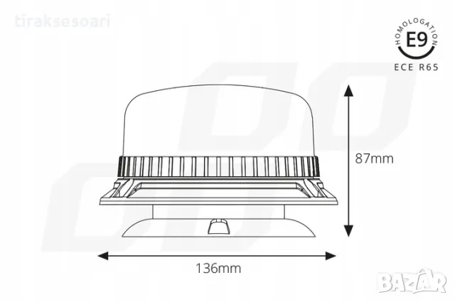 12V 24V Аварийна лампа с магнит Авариен буркан с магнит , сертификат , снимка 2 - Аксесоари и консумативи - 49454695